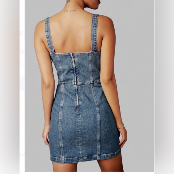 Reformation Nikki Bustier Mini Denim Dress Women’s Size 4 – Like New - Picture 6 of 9